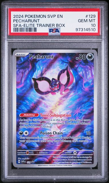 PSA 10  - Pecharunt (SFA ETB) SV Black Star Promos
