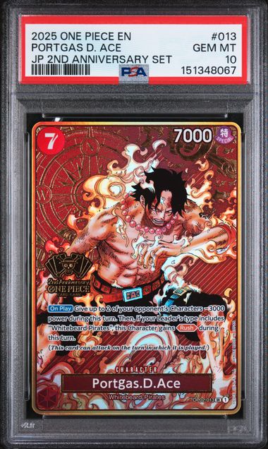PSA 10 - JP 2nd Anniversary Set - Portgas. D. Ace