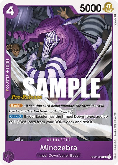 Minozebra - (OP03-068) - Pillars of Strength Pre-Release Cards - (Common)