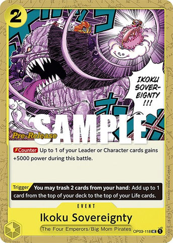 Ikoku Sovereignty - (OP03-118) - Pillars of Strength Pre-Release Cards - (Uncommon)