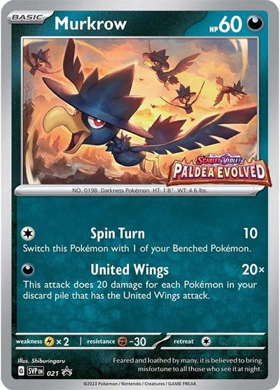 Murkrow (Prerelease) - (021) - SV: Scarlet & Violet Promo Cards - (Promo)