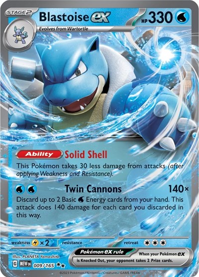Blastoise ex - (009/165) - SV: Scarlet & Violet 151 - (Double Rare)