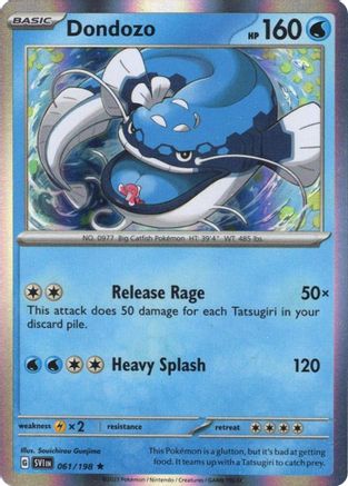 Dondozo (061/198) (Line Holo) [Scarlet & Violet: Base Set]