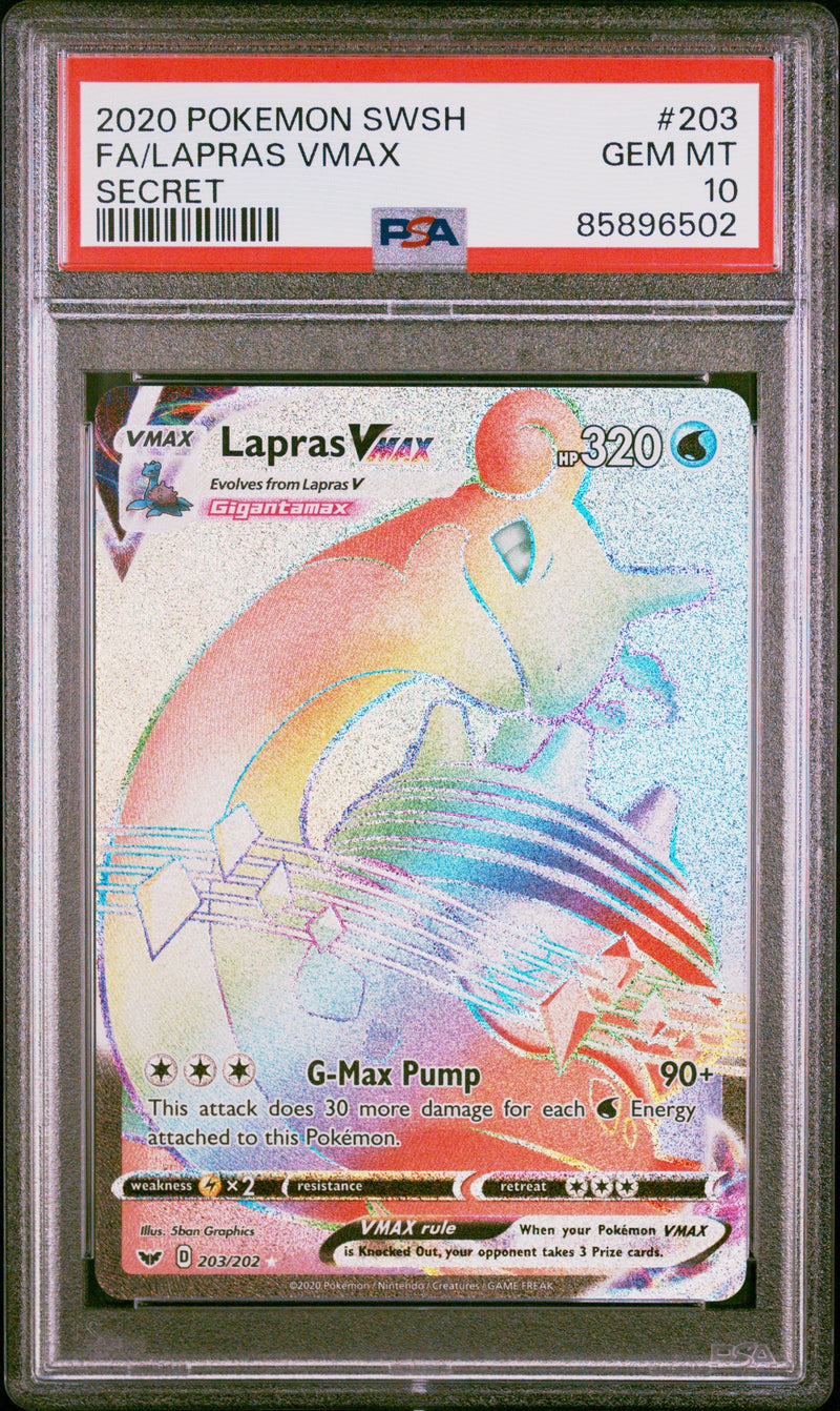 PSA 10 - Sword & Shield - Lapras Vmax