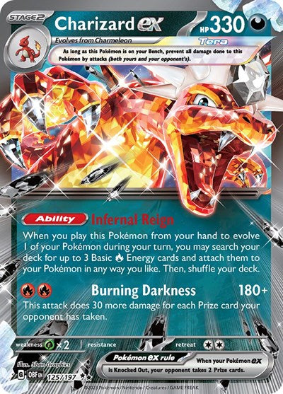 Charizard ex - (125/197) - SV03: Obsidian Flames - (Double Rare)