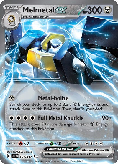 Melmetal ex - (153/197) - SV03: Obsidian Flames - (Double Rare)