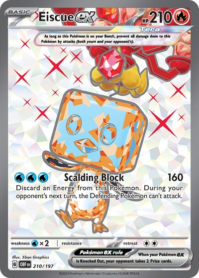 Eiscue ex - (210/197) - SV03: Obsidian Flames - (Ultra Rare)