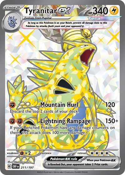 Tyranitar ex - (211/197) - SV03: Obsidian Flames - (Ultra Rare)