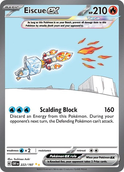 Eiscue ex - (222/197) - SV03: Obsidian Flames - (Special Illustration Rare)