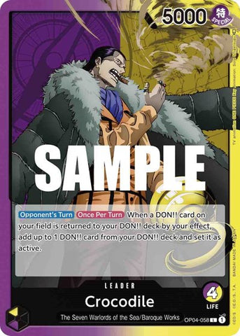 Crocodile - (OP04-058) - Kingdoms of Intrigue - (Leader)