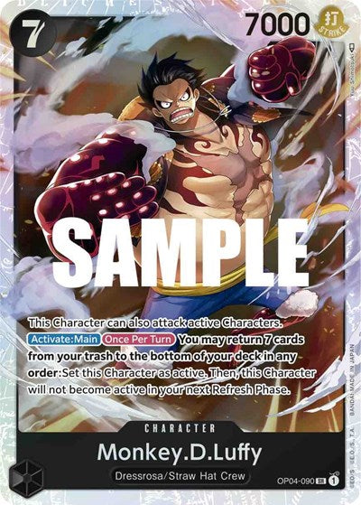 Monkey.D.Luffy - (OP04-090) - Kingdoms of Intrigue - (Super Rare)