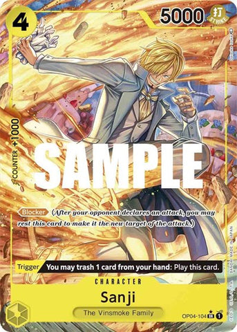 Sanji - (OP04-104) - Kingdoms of Intrigue - (Super Rare)