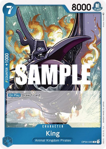 King - (OP04-045) - Kingdoms of Intrigue - (Rare)