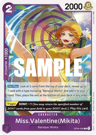 Miss.Valentine(Mikita) - (OP04-066) - Kingdoms of Intrigue - (Rare)