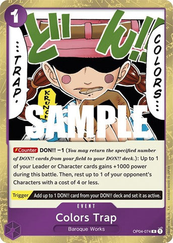 Colors Trap - (OP04-074) - Kingdoms of Intrigue - (Rare)
