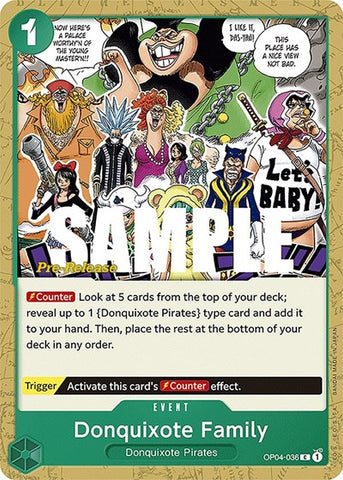 Donquixote Family - (OP04-036) - Kingdoms of Intrigue Pre-Release Cards - (Common)