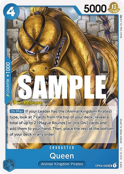 Queen - (OP04-046) - Kingdoms of Intrigue Pre-Release Cards - (Uncommon)