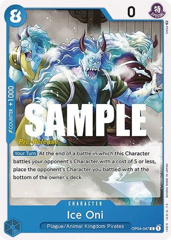 Ice Oni - (OP04-047) - Kingdoms of Intrigue Pre-Release Cards - (Common)