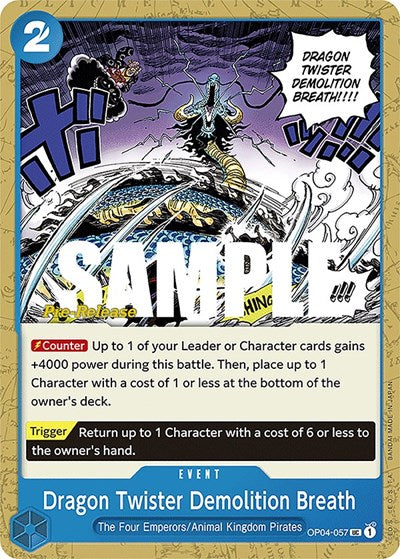 Dragon Twister Demolition Breath - (OP04-057) - Kingdoms of Intrigue Pre-Release Cards - (Uncommon)