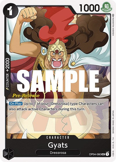 Gyats - (OP04-080) - Kingdoms of Intrigue Pre-Release Cards - (Uncommon)