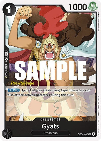 Gyats - (OP04-080) - Kingdoms of Intrigue Pre-Release Cards - (Uncommon)