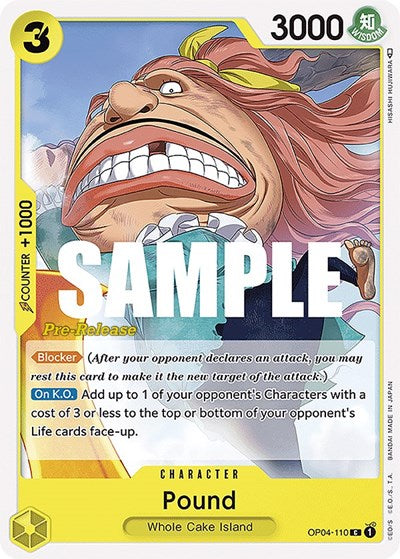 Pound - (OP04-110) - Kingdoms of Intrigue Pre-Release Cards - (Common)