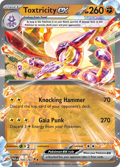 Toxtricity ex - (100/182) - SV04: Paradox Rift - (Double Rare)