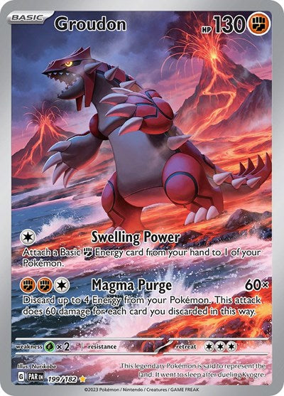 Groudon - (199/182) - SV04: Paradox Rift - (Illustration Rare)