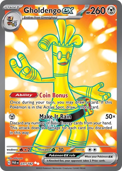 Gholdengo ex - (231/182) - SV04: Paradox Rift - (Ultra Rare)