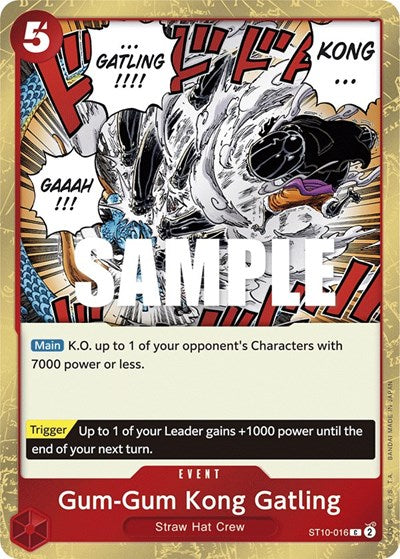 Gum-Gum Kong Gatling - (ST10-016) - Ultra Deck: The Three Captains - (Common)
