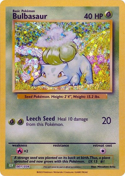 Bulbasaur - (001/034) - Trading Card Game Classic - (Classic Collection)