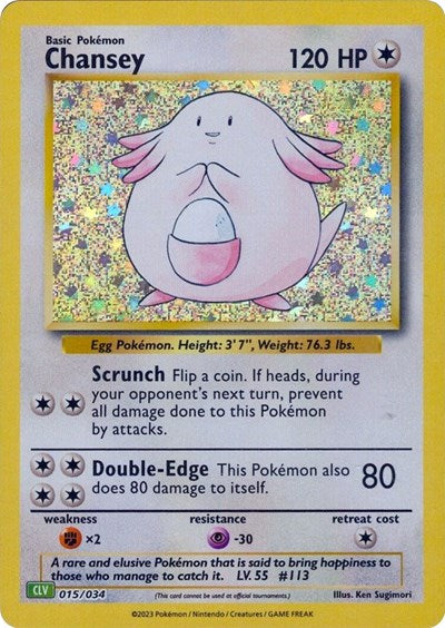 Chansey - (015/034) - Trading Card Game Classic - (Classic Collection)