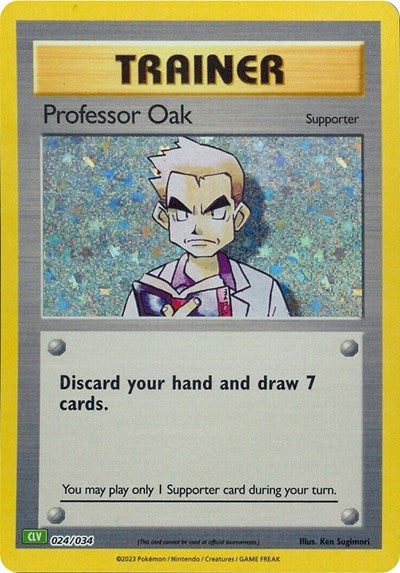 Professor Oak (CLV) - (024/034) - Trading Card Game Classic - (Classic Collection)