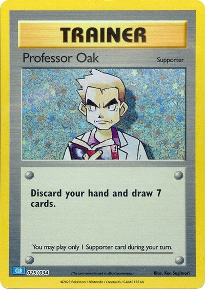 Professor Oak (CLB) - (025/034) - Trading Card Game Classic - (Classic Collection)