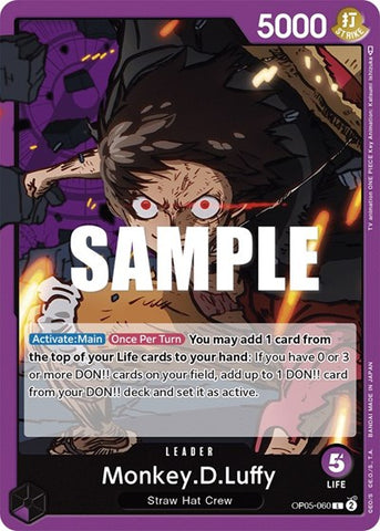 Monkey.D.Luffy - (OP05-060) - Awakening of the New Era - (Leader)