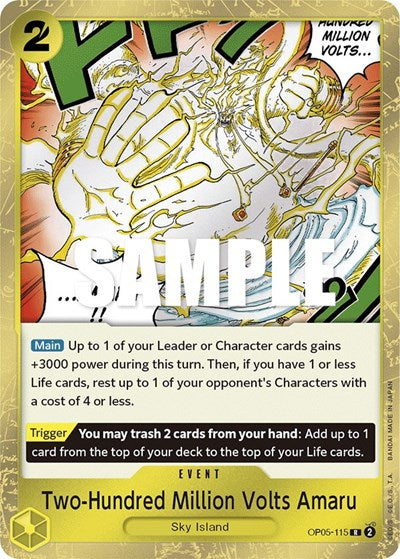 Two-Hundred Million Volts Amaru - (OP05-115) - Awakening of the New Era - (Rare)
