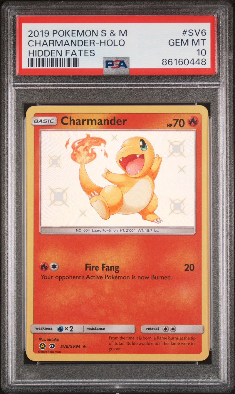 PSA 10 - Hidden Fates - Charmander