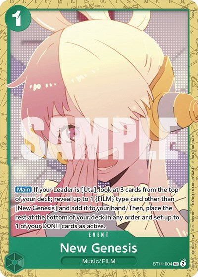 New Genesis (Starter Deck 11: Uta Deck Battle) - (ST11-004) - One Piece Promotion Cards - (Super Rare)