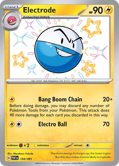 Electrode - (134/091) - SV: Paldean Fates - (Shiny Rare)