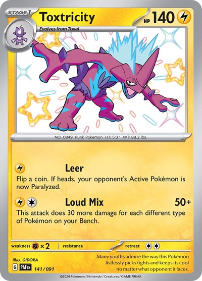 Toxtricity - (141/091) - SV: Paldean Fates - (Shiny Rare)