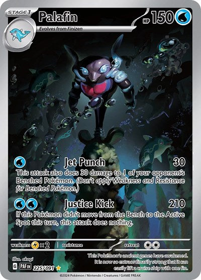 Palafin - (225/091) - SV: Paldean Fates - (Illustration Rare)