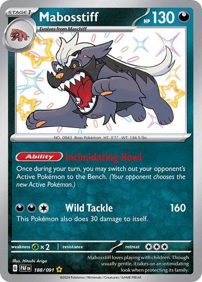 Mabosstiff - (188/091) - SV: Paldean Fates - (Shiny Rare)