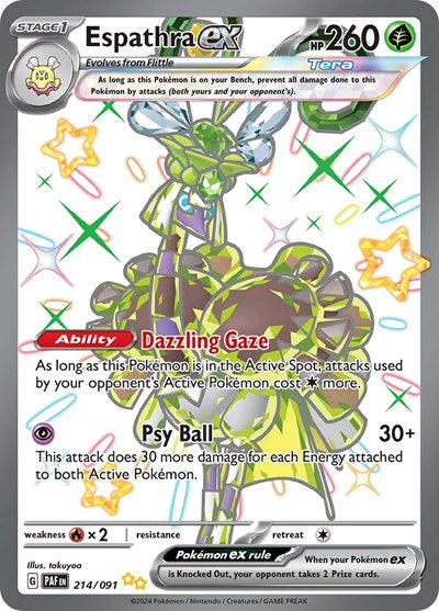 Espathra ex - (214/091) - SV: Paldean Fates - (Shiny Ultra Rare)