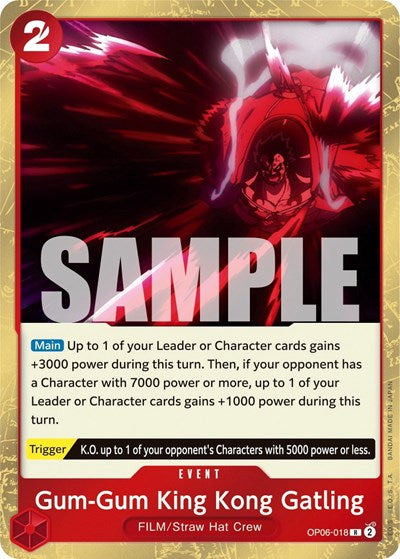 Gum-Gum King Kong Gatling - (OP06-018) - Wings of the Captain - (Rare)