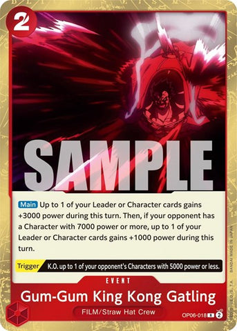 Gum-Gum King Kong Gatling - (OP06-018) - Wings of the Captain - (Rare)