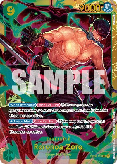 Roronoa Zoro - (OP06-118) - Wings of the Captain - (Secret Rare)