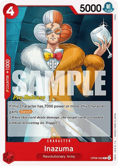 Inazuma - (OP06-002) - Wings of the Captain Pre-Release Cards - (Common)