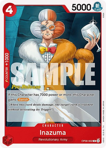 Inazuma - (OP06-002) - Wings of the Captain Pre-Release Cards - (Common)