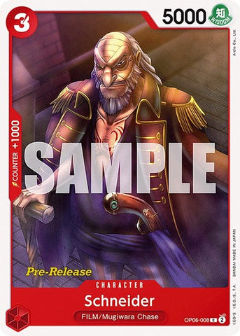 Schneider - (OP06-008) - Wings of the Captain Pre-Release Cards - (Common)
