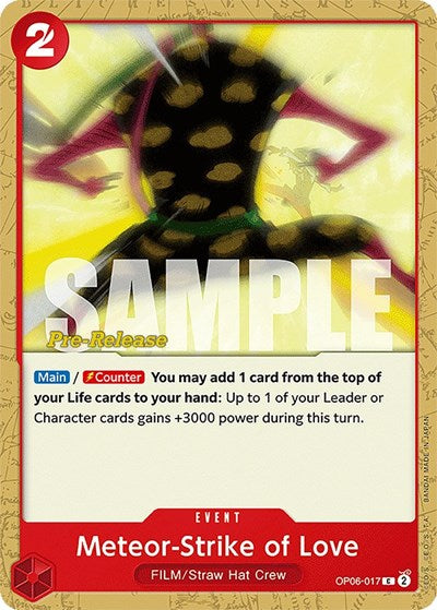 Meteor-Strike of Love - (OP06-017) - Wings of the Captain Pre-Release Cards - (Common)